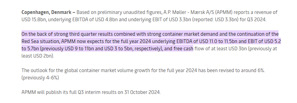 行业动态 | 马士基今年四度上调了全年指引,涨价提振集运欧线涨 15%